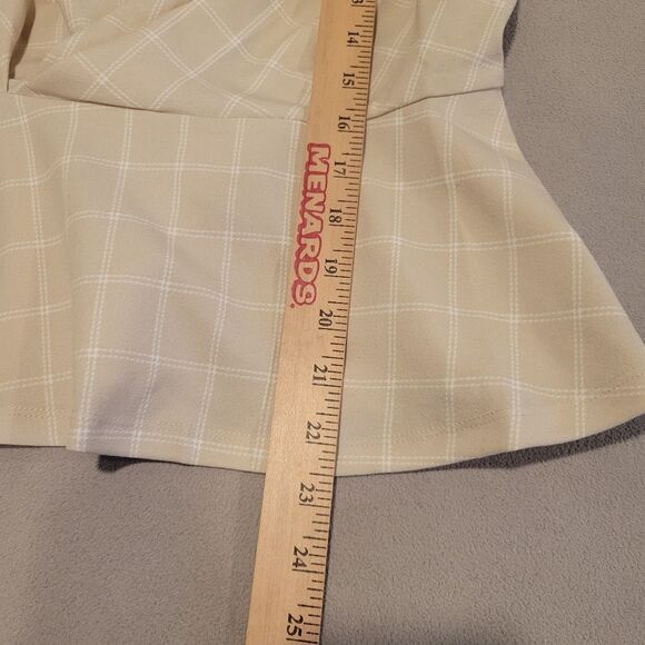 Melloday Plaid Women Blouse Top Size Medium - Picture 4 of 7